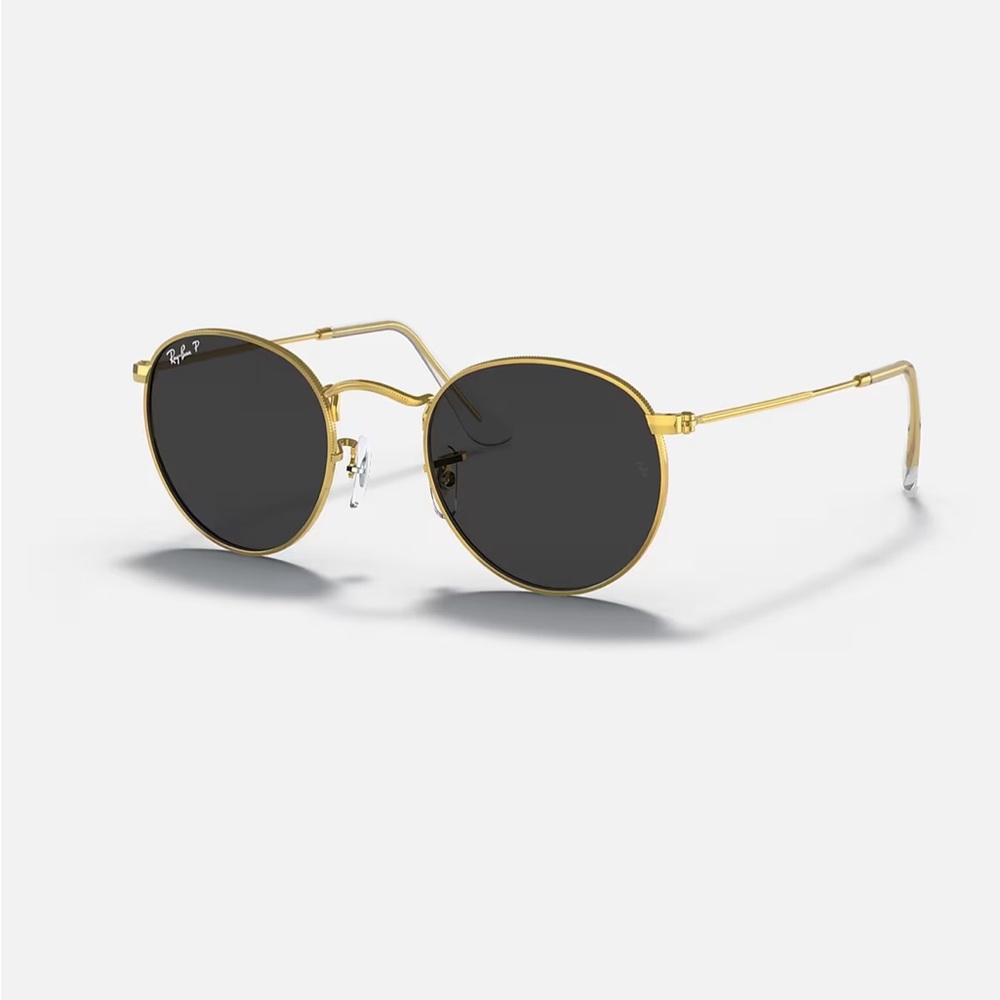 Ray-Ban RB3447 Unisex Polished Gold Black Sunglasses